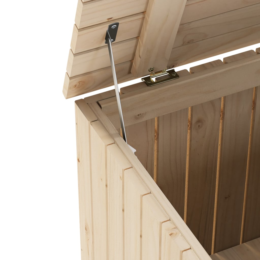 Úložný Box S Víkem Rana Masivní Borové Dřevo Přírodní