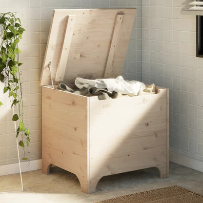 Úložný Box S Víkem Rana Masivní Borové Dřevo Přírodní