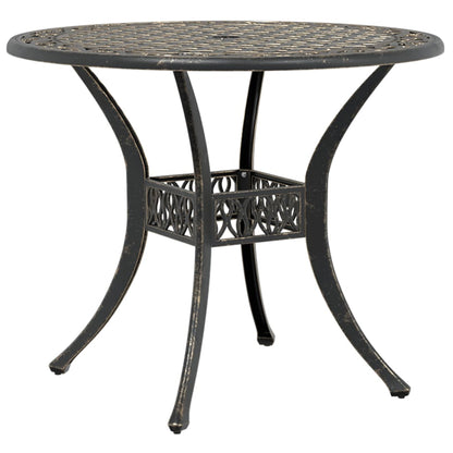 3Dílný Bistro Set Bronzový Litý Hliník