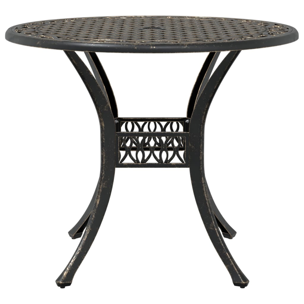 3Dílný Bistro Set Bronzový Litý Hliník