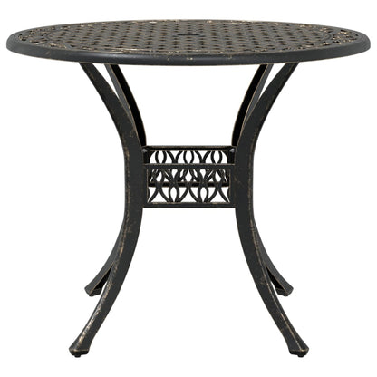 3Dílný Bistro Set Bronzový Litý Hliník