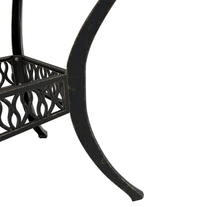 3Dílný Bistro Set Bronzový Litý Hliník