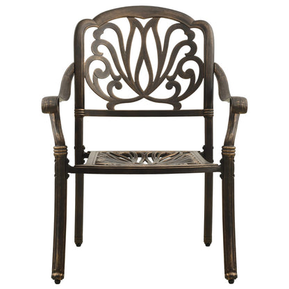 3Dílný Bistro Set Bronzový Litý Hliník