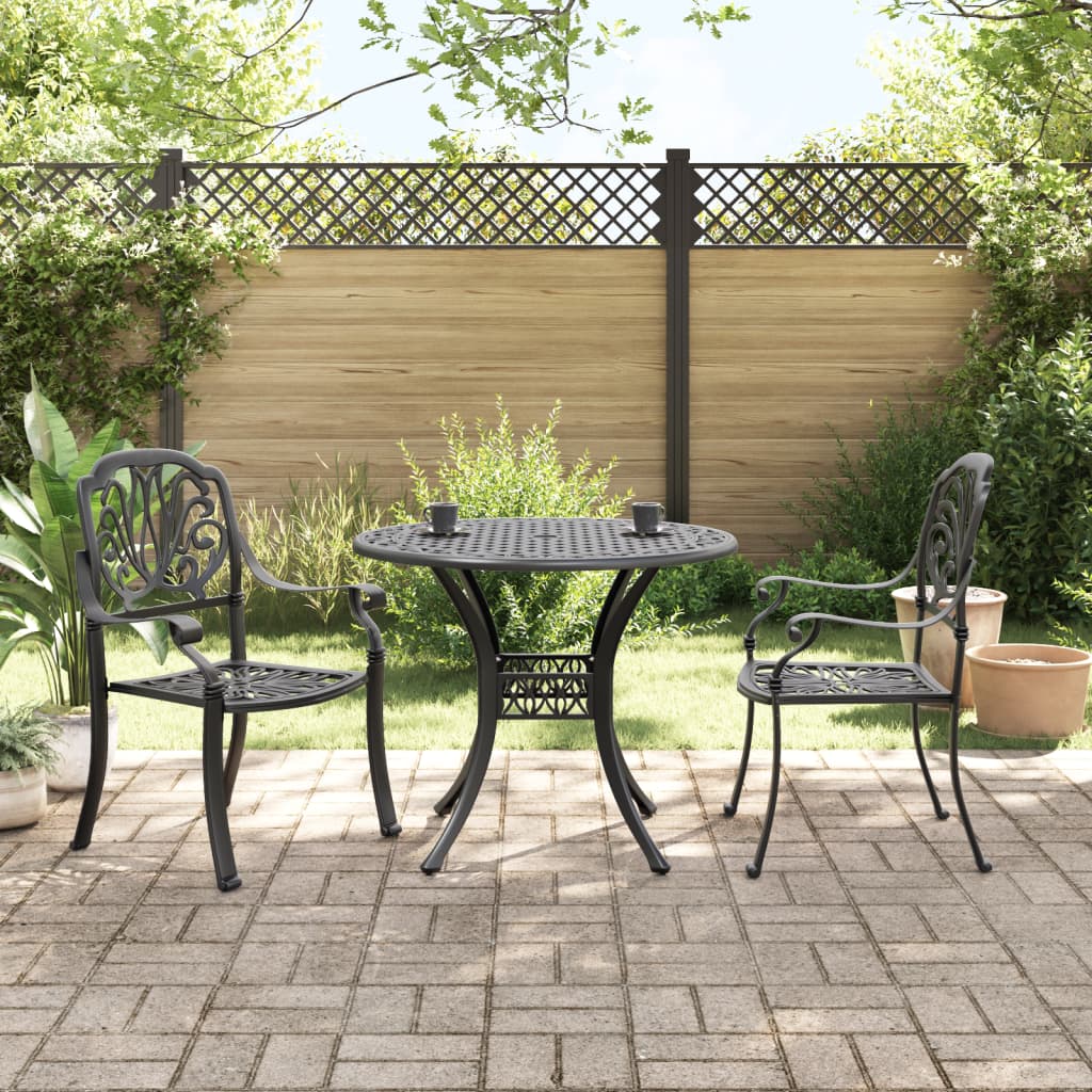 3Dílný Bistro Set Bronzový Litý Hliník