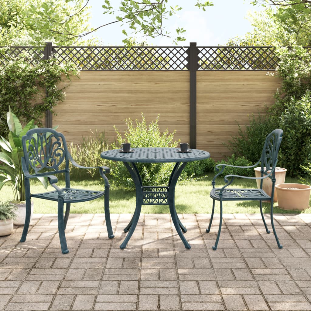 3Dílný Bistro Set Bronzový Litý Hliník