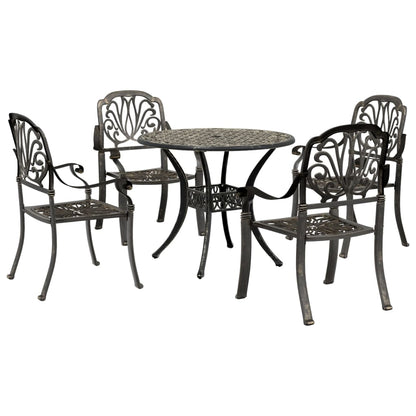 3Dílný Bistro Set Bronzový Litý Hliník