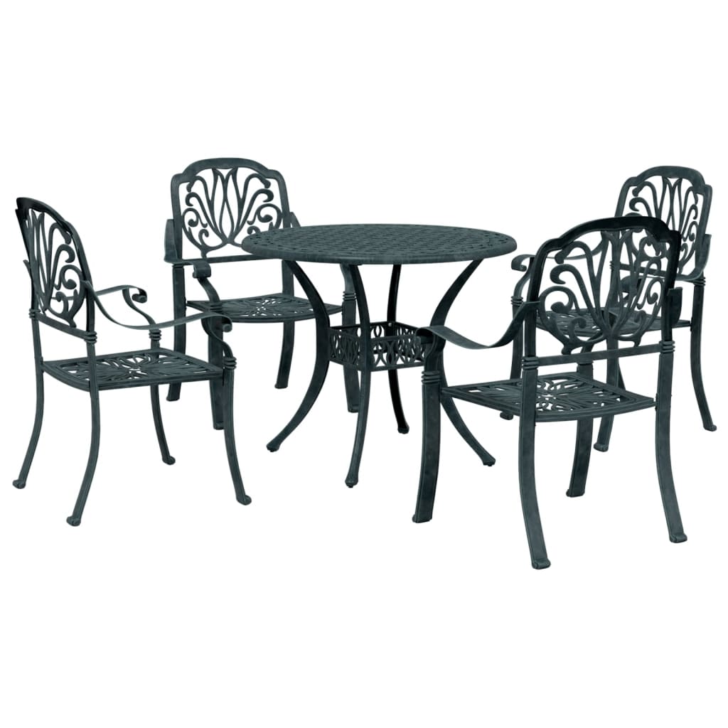3Dílný Bistro Set Bronzový Litý Hliník
