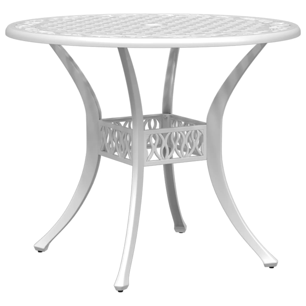 3Dílný Bistro Set Bílý Litý Hliník