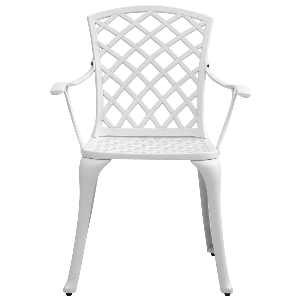 3Dílný Bistro Set Bílý Litý Hliník