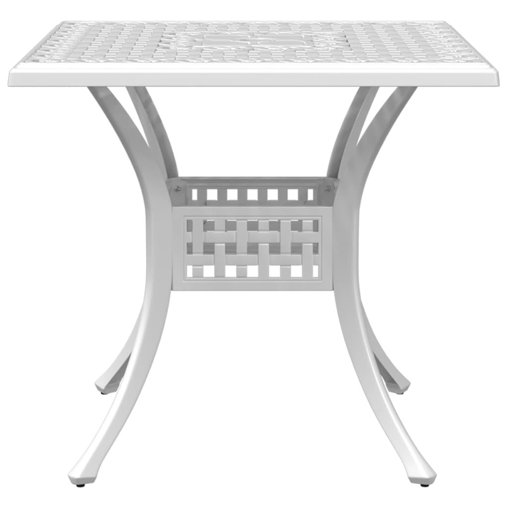 3Dílný Bistro Set Bílý Litý Hliník