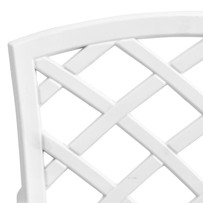 3Dílný Bistro Set Bílý Litý Hliník