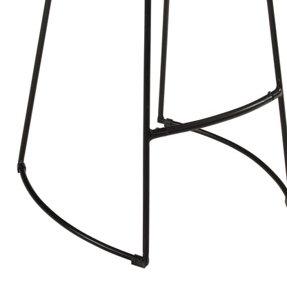 3Dílný Barový Set Masivní Hrubé Mangovníkové Dřevo A Kov