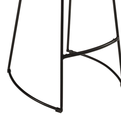 3Dílný Barový Set Masivní Hrubé Mangovníkové Dřevo A Kov