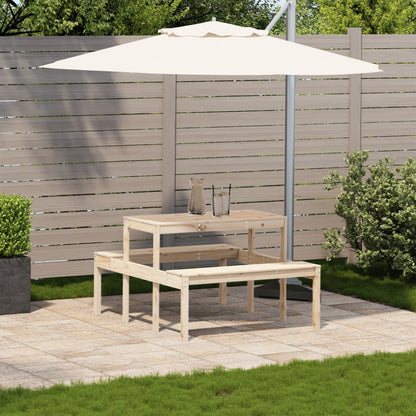 Piknikový Stůl 110 X 134 X 75 Cm Masivní Borové Dřevo