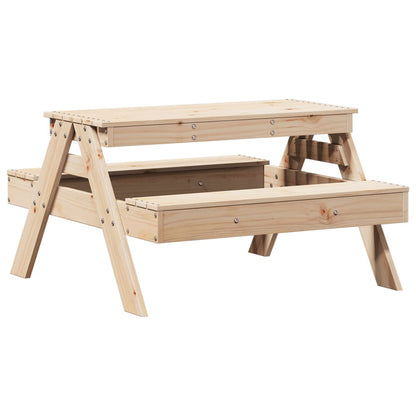 Piknikový Stůl Pro Děti 88 X 97 X 52 Cm Masivní Borové Dřevo