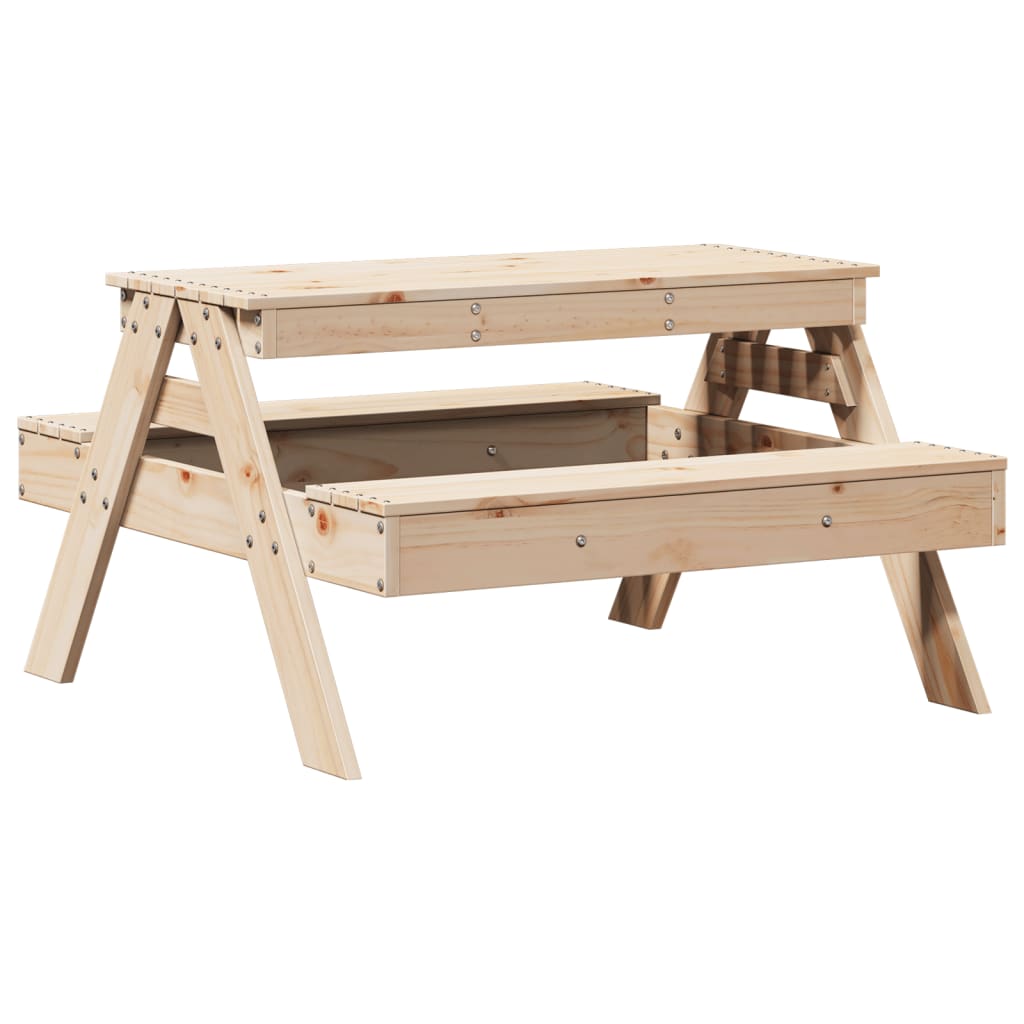 Piknikový Stůl Pro Děti 88 X 97 X 52 Cm Masivní Borové Dřevo
