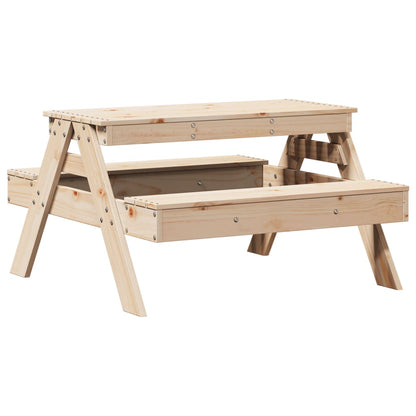 Piknikový Stůl Pro Děti 88 X 97 X 52 Cm Masivní Borové Dřevo