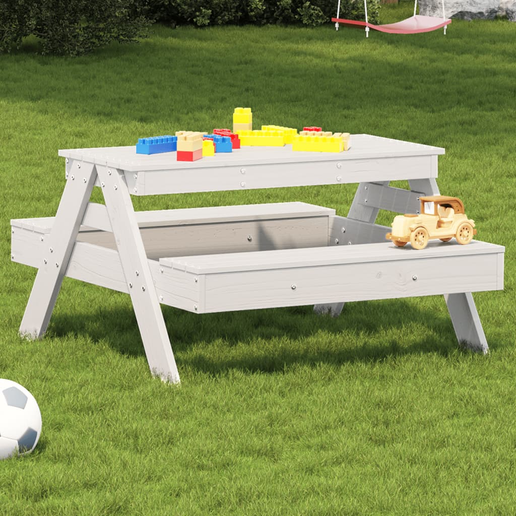 Piknikový Stůl Pro Děti 88 X 97 X 52 Cm Masivní Borové Dřevo