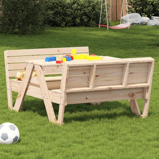 Piknikový Stůl Pro Děti 88 X 122 X 58 Cm Masivní Borové Dřevo