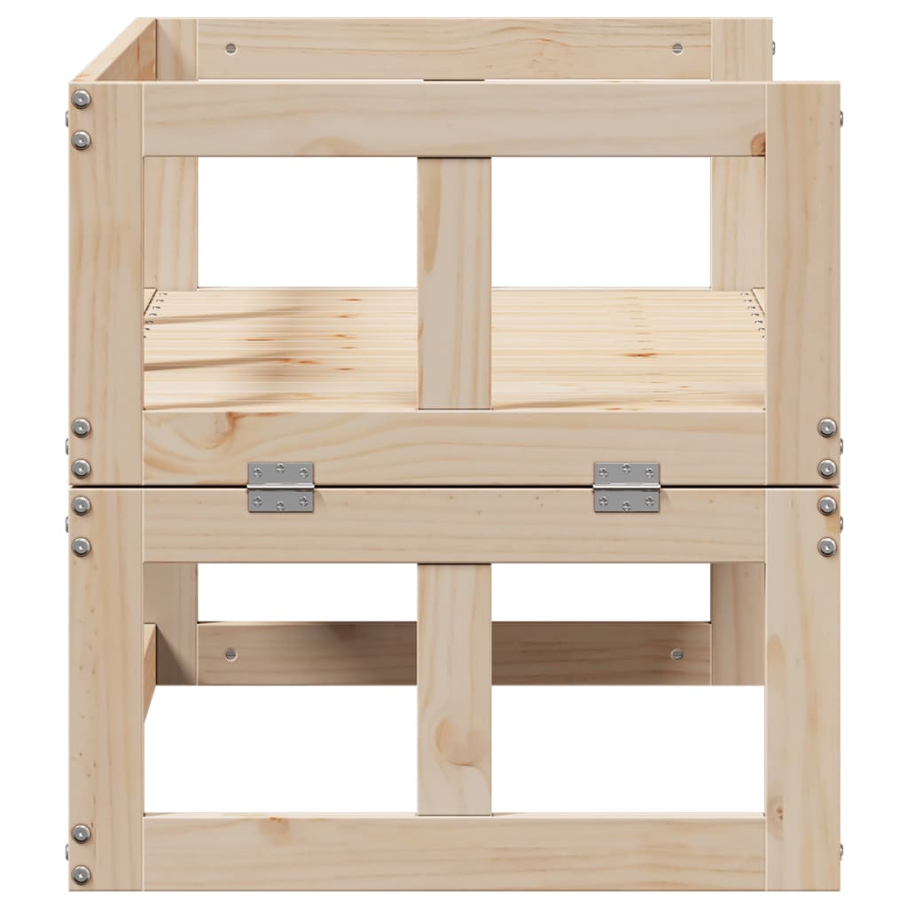 Zahradní Lavice Rozšiřitelná Masivní Borové Dřevo