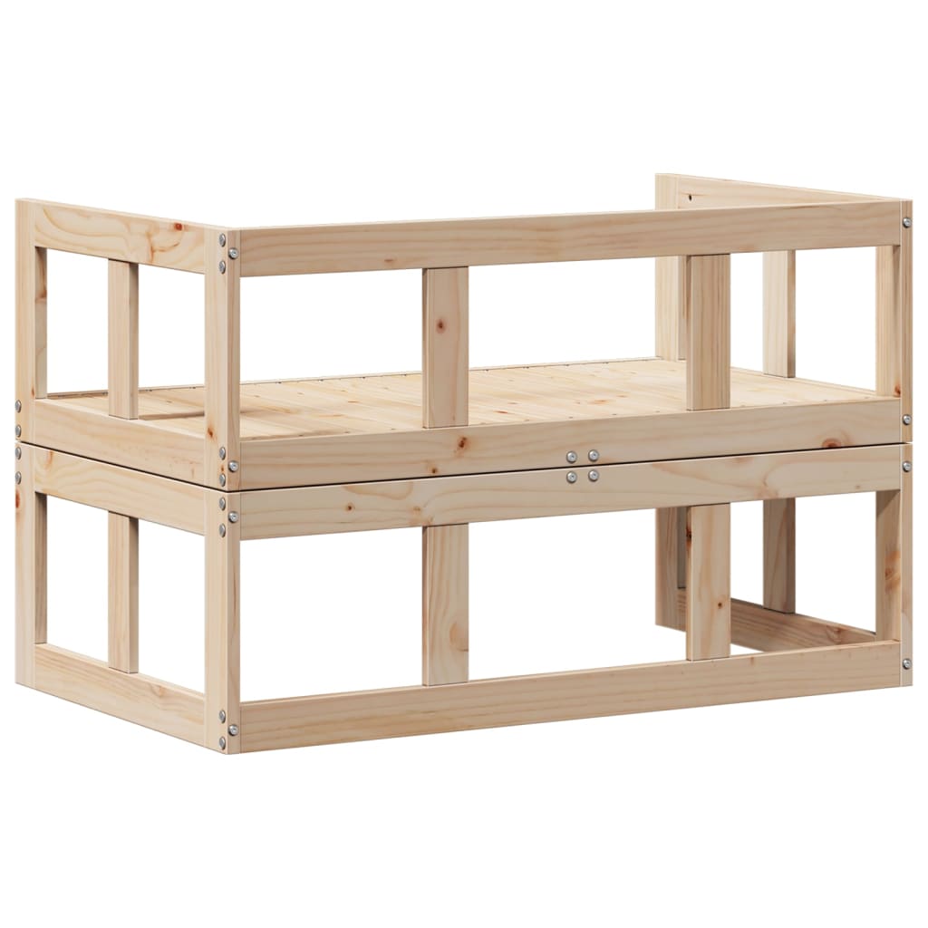 Zahradní Lavice Rozšiřitelná Masivní Borové Dřevo