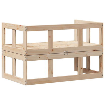 Zahradní Lavice Rozšiřitelná Masivní Borové Dřevo