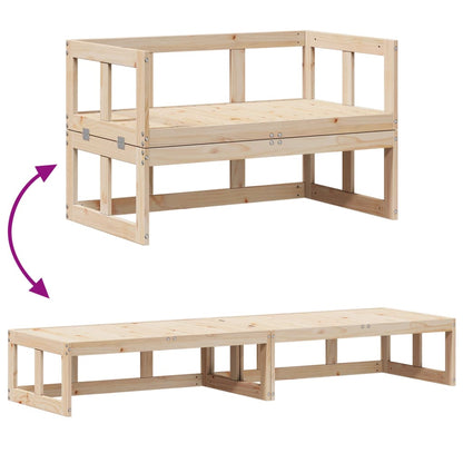 Zahradní Lavice Rozšiřitelná Masivní Borové Dřevo