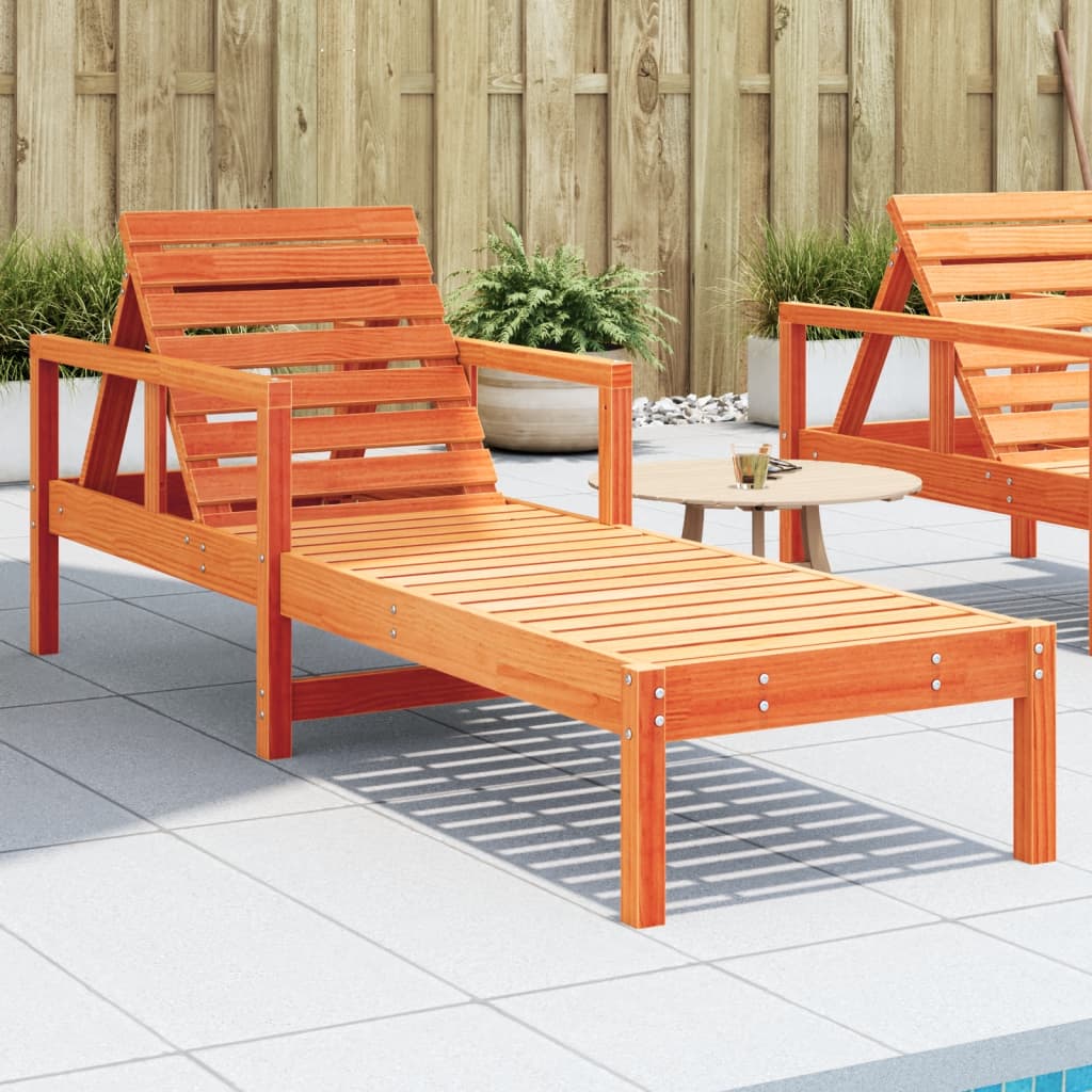 Zahradní Lehátko 199,5 X 62 X 55 Cm Masivní Dřevo Douglasky