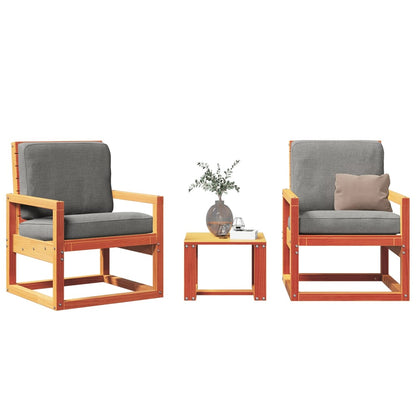 3Dílná Zahradní Sedací Souprava Masivní Borovice