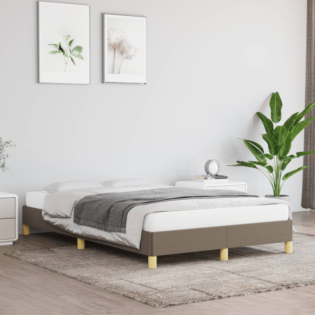 Rám Postele Bez Matrací Textil Taupe