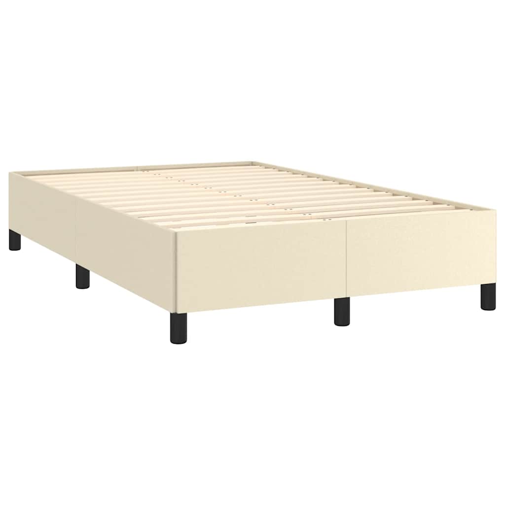 Rám Postele Bez Matrace Krémový 120X190 Cm Umělá Kůže
