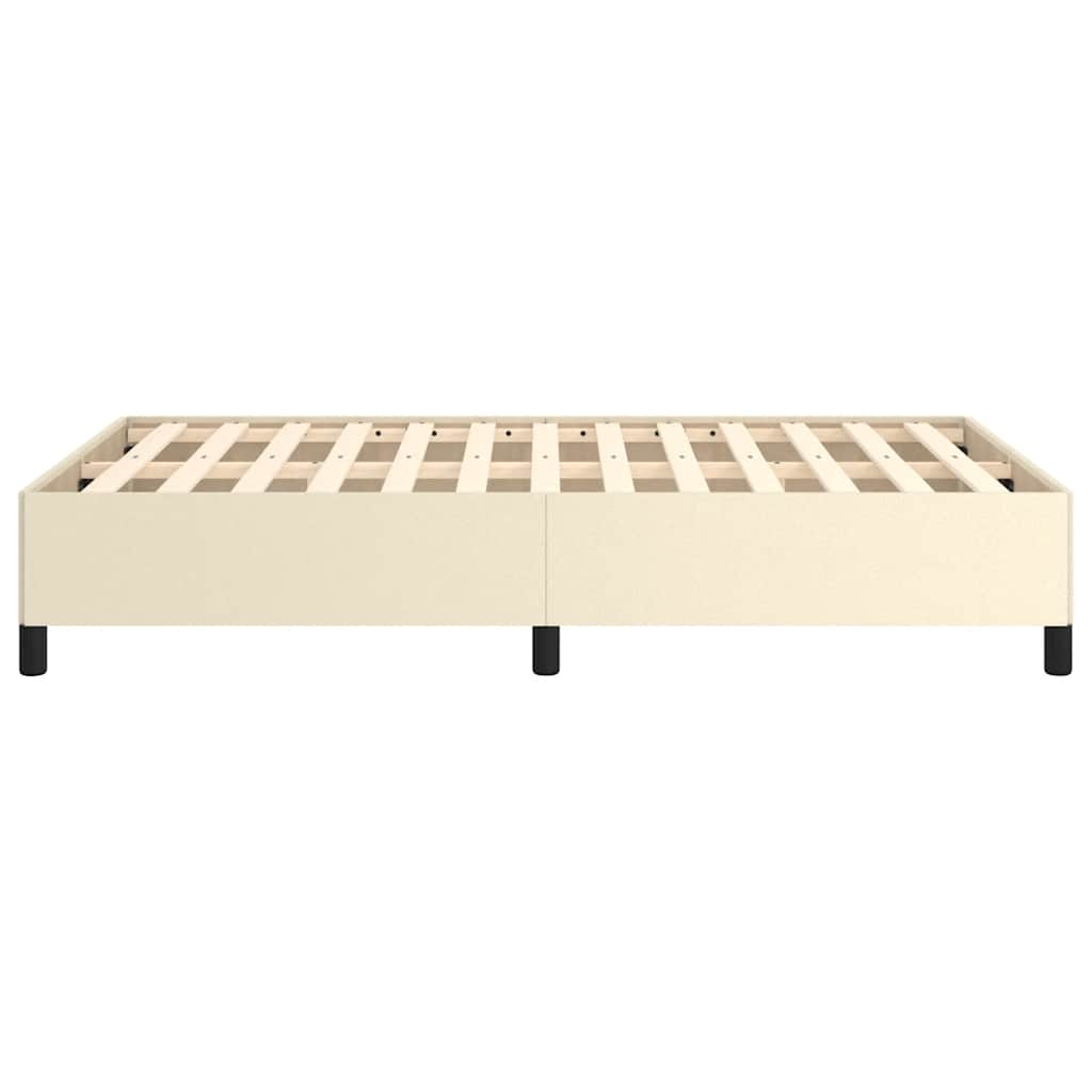 Rám Postele Bez Matrace Krémový 120X190 Cm Umělá Kůže