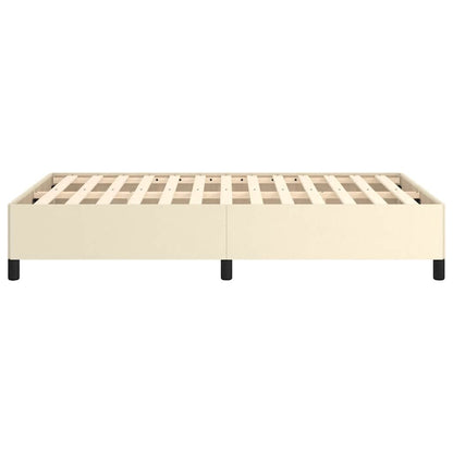 Rám Postele Bez Matrace Krémový 120X190 Cm Umělá Kůže