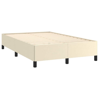 Rám Postele Bez Matrace Krémový 120X190 Cm Umělá Kůže