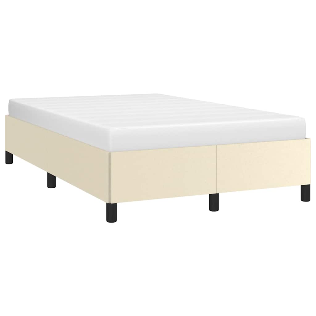 Rám Postele Bez Matrace Krémový 120X190 Cm Umělá Kůže