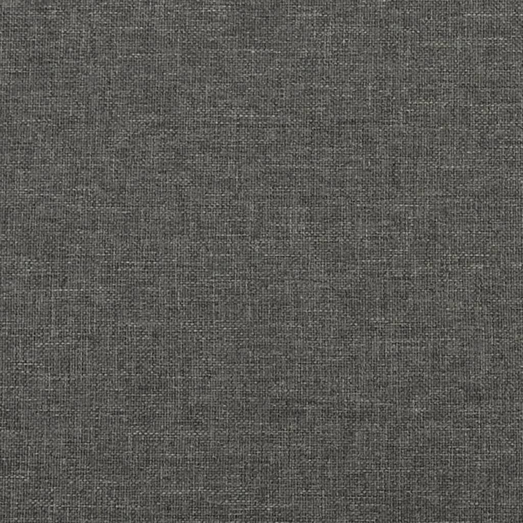 Rám Postele Bez Matrací Tmavě Šedá 120X190 Cm Textil