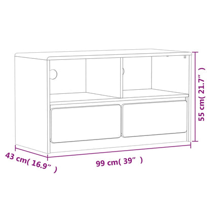 Tv Skříňka Sauda 99 X 43 X 55 Cm Masivní Borové Dřevo