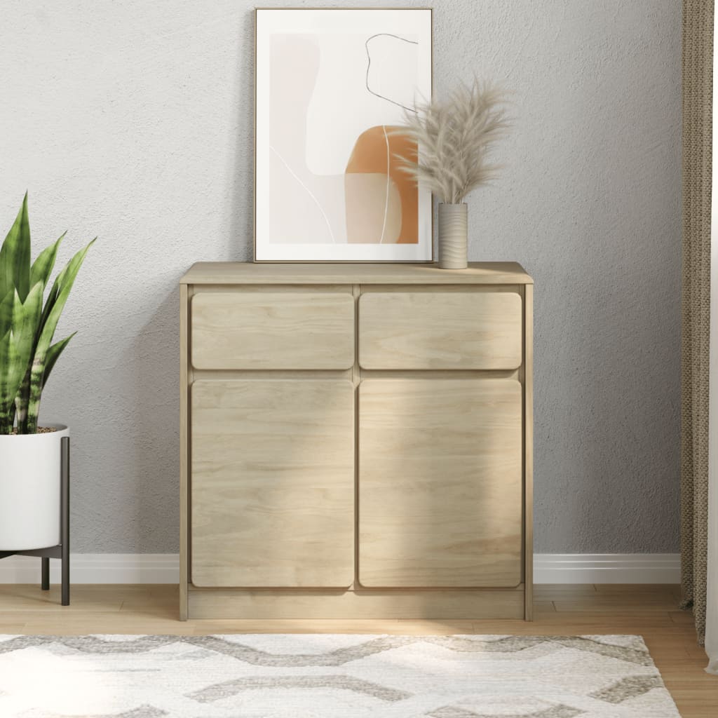 Příborník Sauda Dub 80 X 43 X 75,5 Cm Masivní Borové Dřevo