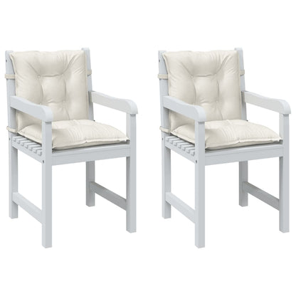 Podušky Na Židli Nízké Opěradlo 2 Ks Béžová Melanž