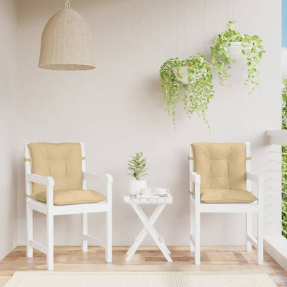 Podušky Na Židli Nízké Opěradlo 2 Ks Béžová Melanž