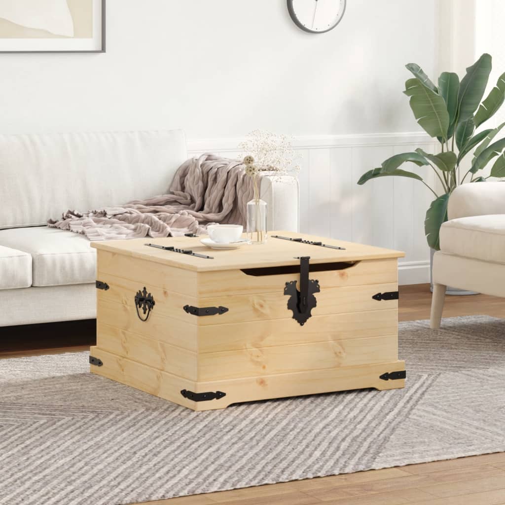Úložný Box Corona 78 X 78 X 45 Cm Masivní Borové Dřevo
