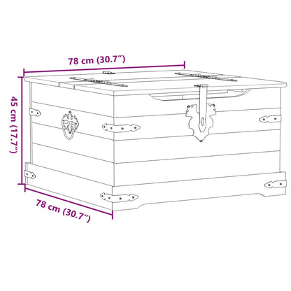 Úložný Box Corona 78 X 78 X 45 Cm Masivní Borové Dřevo