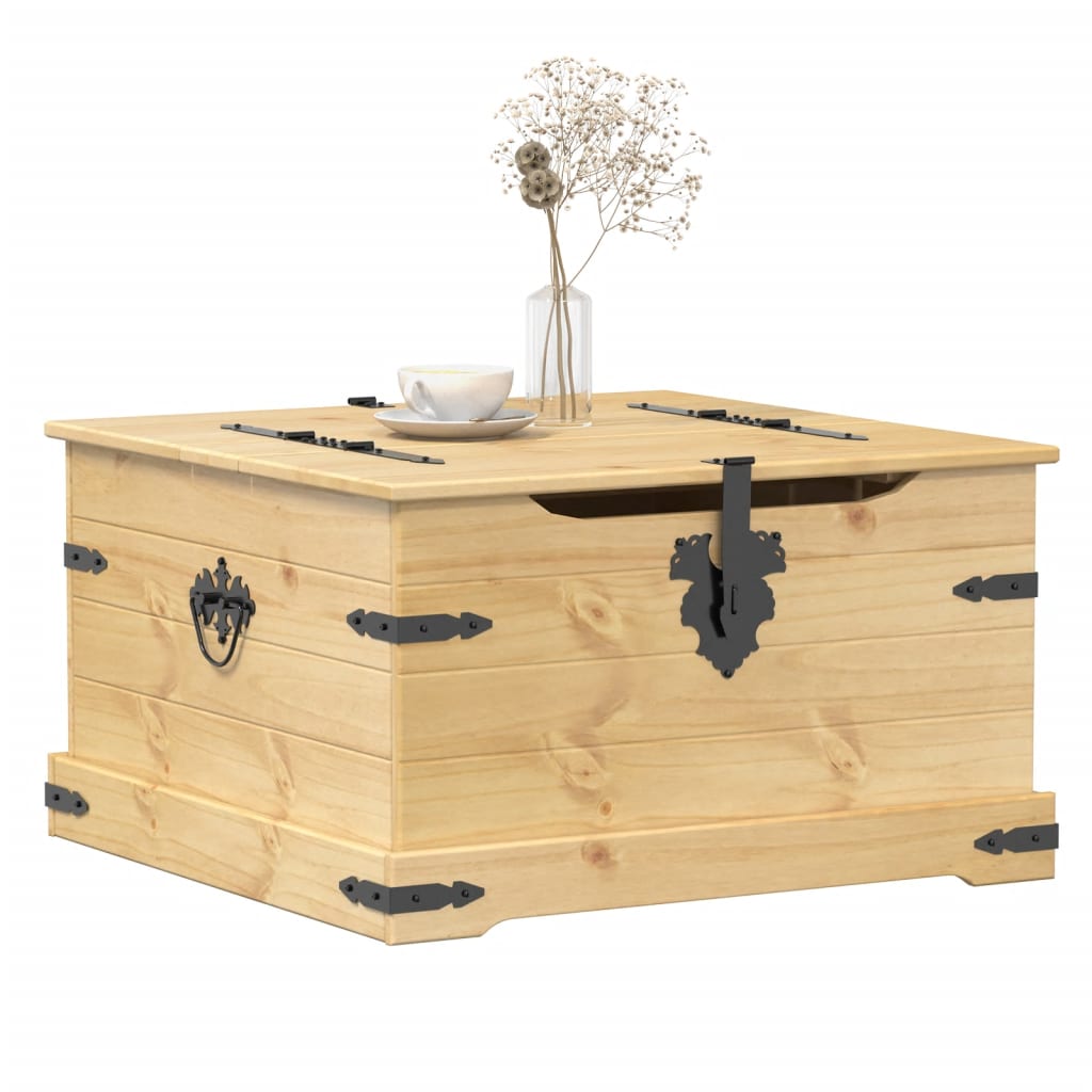 Úložný Box Corona 78 X 78 X 45 Cm Masivní Borové Dřevo