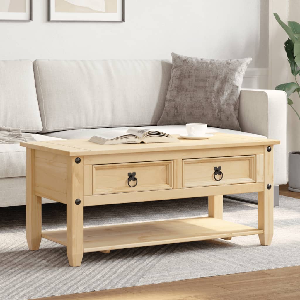 Konferenční Stolek Se Zásuvkami Corona 100X48X45 Cm Borovice