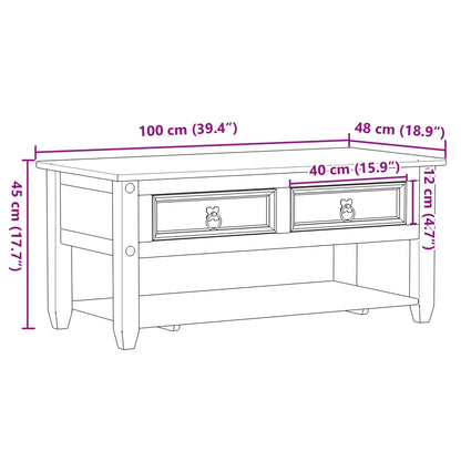 Konferenční Stolek Se Zásuvkami Corona 100X48X45 Cm Borovice