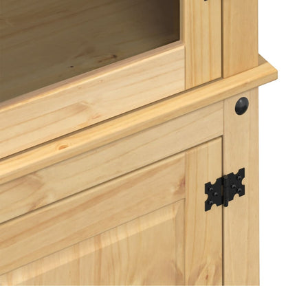 Prosklená Vitrína Corona 103,5X42X180 Cm Masivní Borové Dřevo