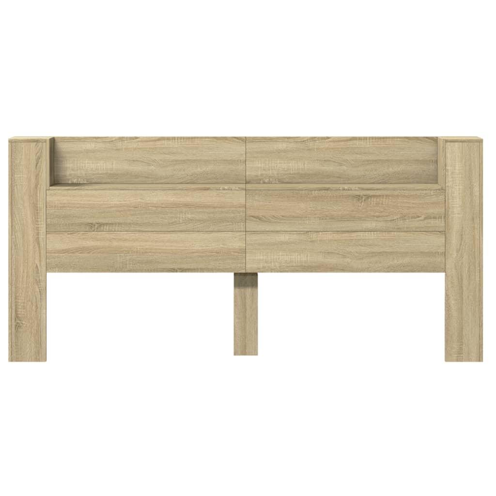 Čelo Postele Úložný Prostor A Led Dub Sonoma 220X16,5X103,5 Cm
