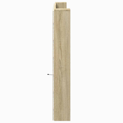 Čelo Postele Úložný Prostor A Led Dub Sonoma 220X16,5X103,5 Cm