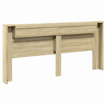 Čelo Postele Úložný Prostor A Led Dub Sonoma 220X16,5X103,5 Cm