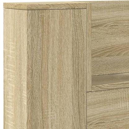 Čelo Postele Úložný Prostor A Led Dub Sonoma 220X16,5X103,5 Cm